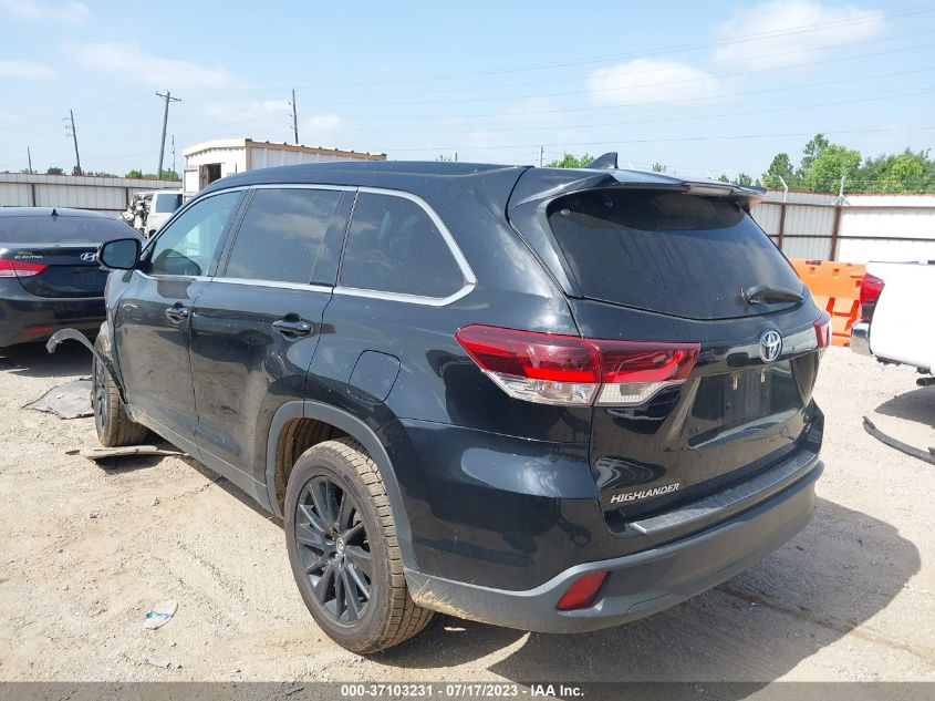 2019 TOYOTA HIGHLANDER SE/XLE - 5TDKZRFH4KS552732