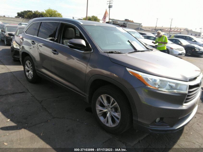2015 TOYOTA HIGHLANDER XLE - 5TDKKRFH7FS041168