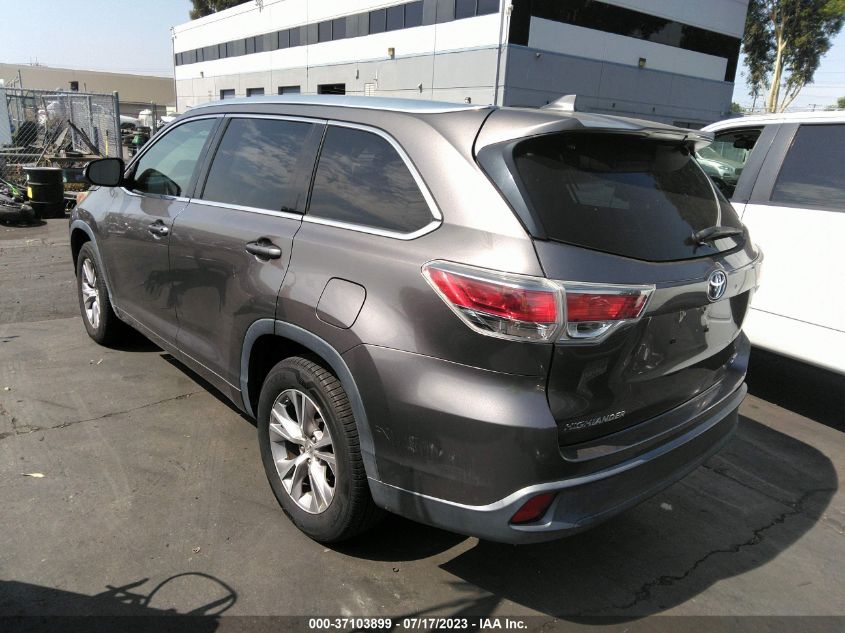 2015 TOYOTA HIGHLANDER XLE - 5TDKKRFH7FS041168