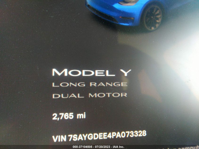 2023 TESLA MODEL Y - 7SAYGDEE4PA073328