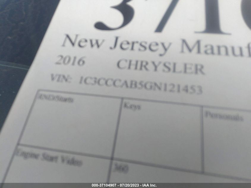 2016 CHRYSLER 200 LIMITED - 1C3CCCAB5GN121453