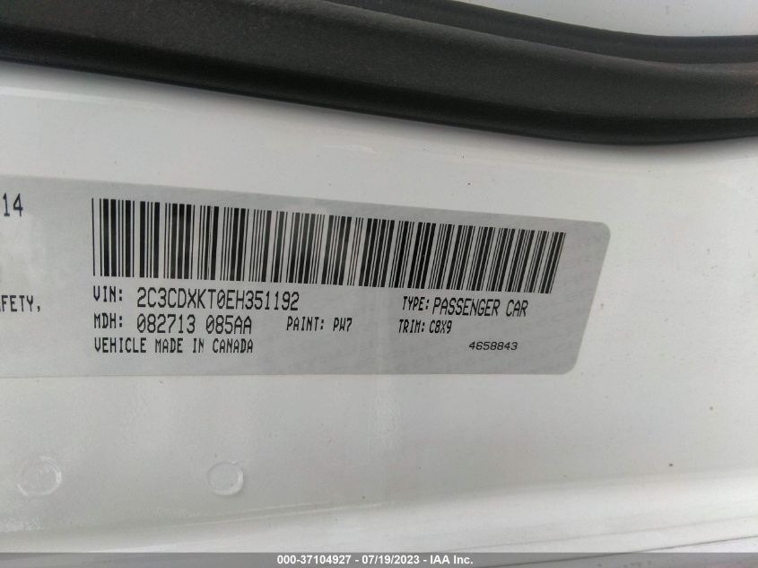 2014 DODGE CHARGER POLICE - 2C3CDXKT0EH351192