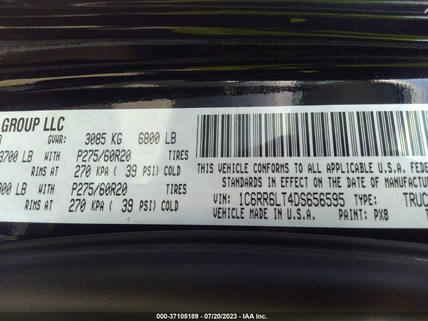 2013 RAM 1500 LONE STAR - 1C6RR6LT4DS656595
