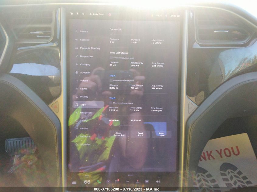 2018 TESLA MODEL S 75D/100D/P100D - 5YJSA1E26JF293797