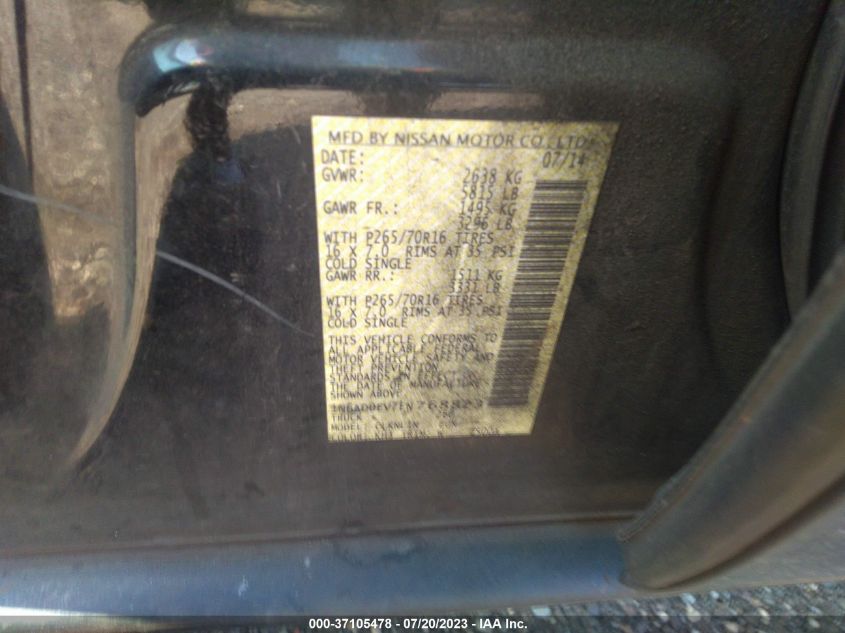2014 NISSAN FRONTIER S - 1N6AD0EV7EN768823