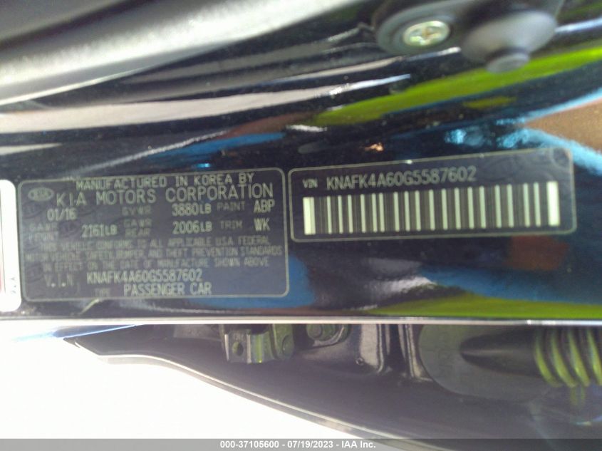 2016 KIA FORTE LX - KNAFK4A60G5587602