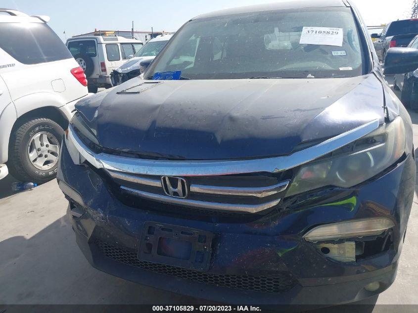 2016 HONDA PILOT EX - 5FNYF5H35GB037456