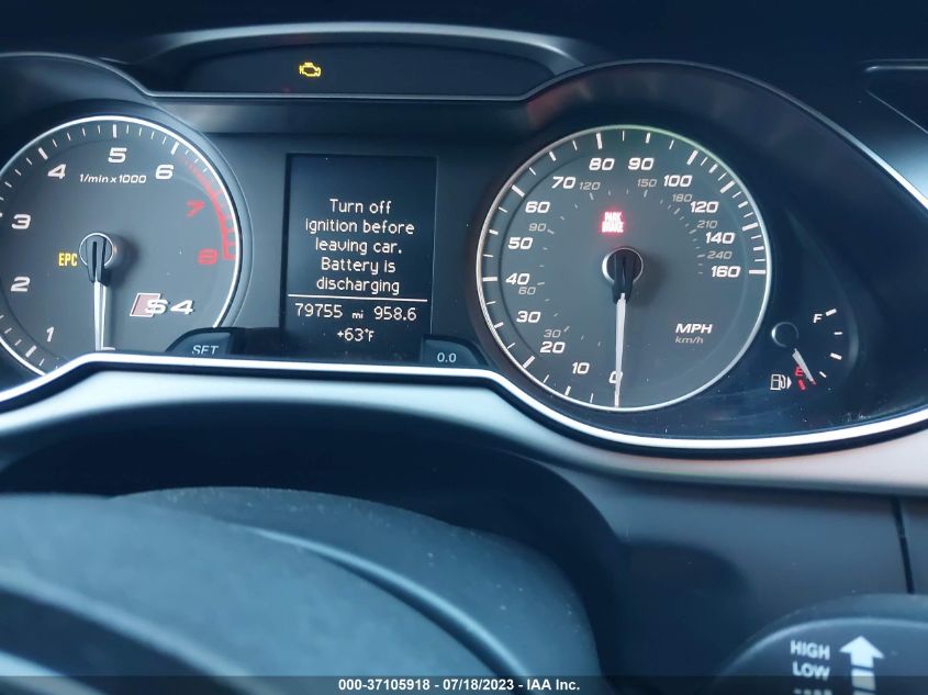 2014 AUDI S4 PREMIUM PLUS WAUDGAFL3EA045842