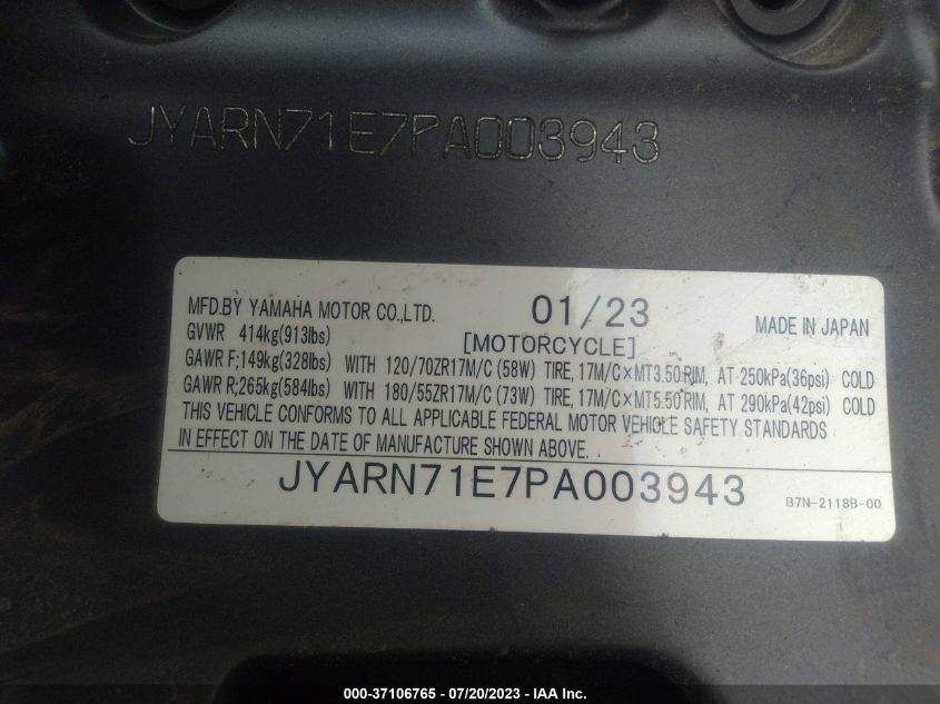 2023 YAMAHA MT09 - JYARN71E7PA003943
