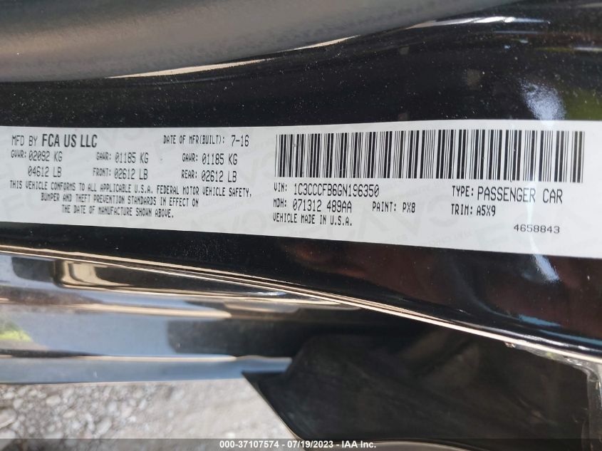 2016 CHRYSLER 200 TOURING - 1C3CCCFB6GN196350