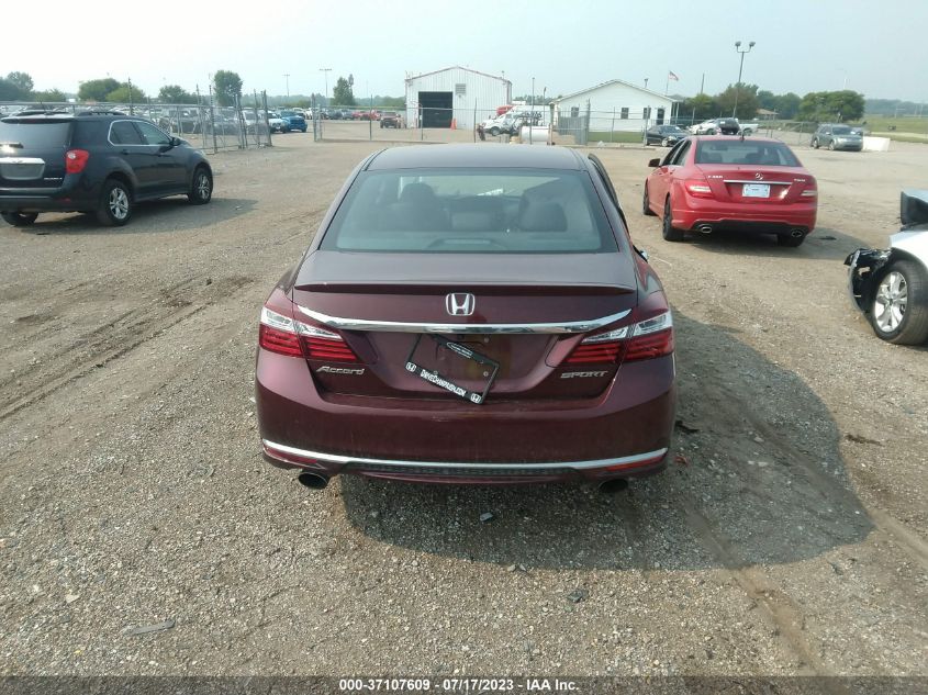 2017 HONDA ACCORD SEDAN SPORT - 1HGCR2F62HA040338