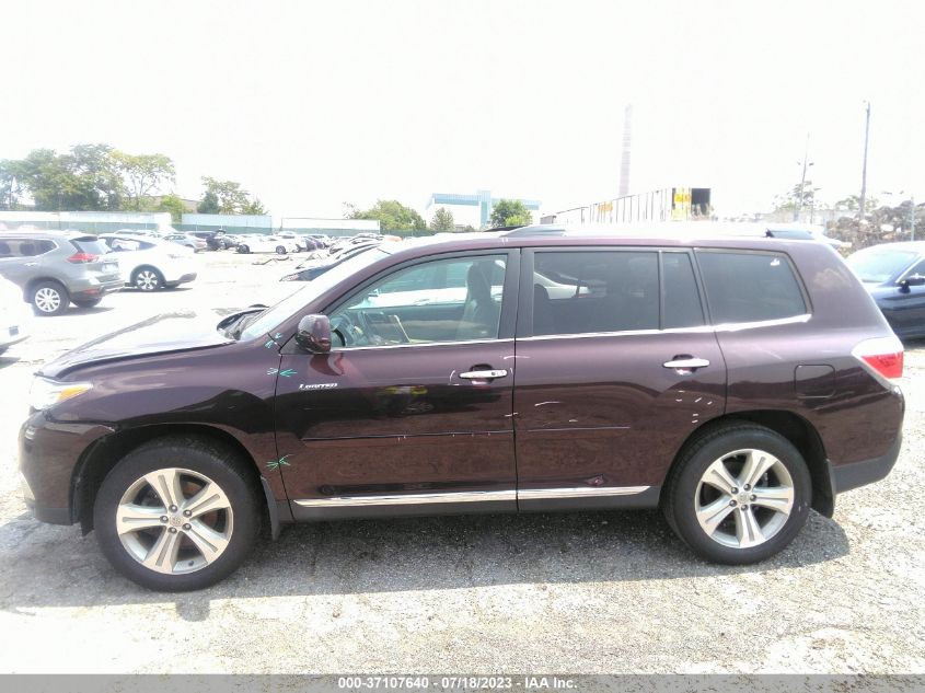 2013 TOYOTA HIGHLANDER LIMITED - 5TDDK3EH4DS193381