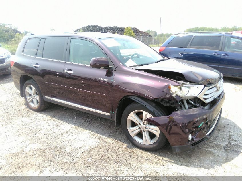 2013 TOYOTA HIGHLANDER LIMITED - 5TDDK3EH4DS193381