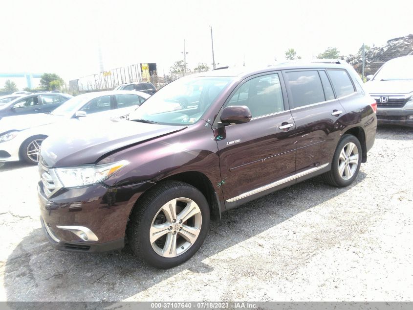 2013 TOYOTA HIGHLANDER LIMITED - 5TDDK3EH4DS193381