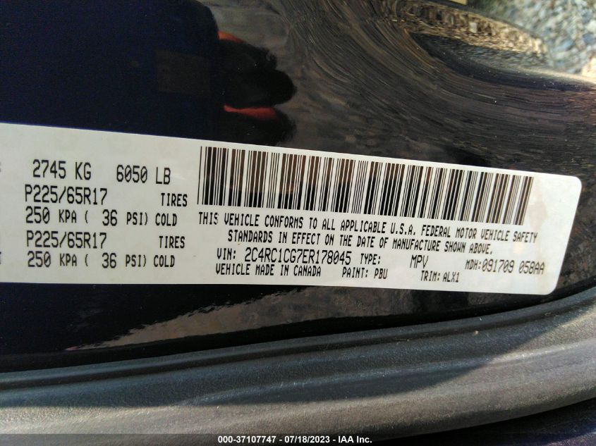 2014 CHRYSLER TOWN & COUNTRY TOURING-L - 2C4RC1CG7ER178045