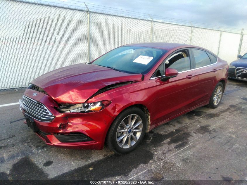 2017 FORD FUSION SE - 3FA6P0H77HR403580