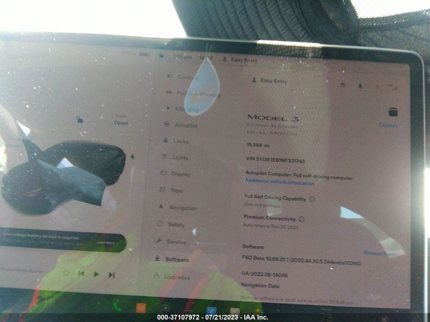 2022 TESLA MODEL 3 - 5YJ3E1EB1NF331743