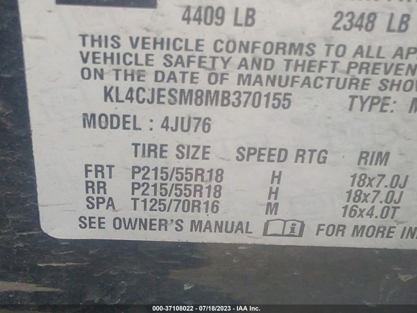 2021 BUICK ENCORE PREFERRED - KL4CJESM8MB370155