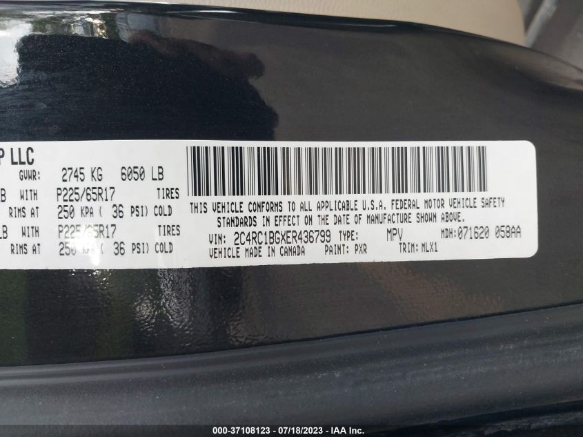 2014 CHRYSLER TOWN & COUNTRY TOURING - 2C4RC1BGXER436799