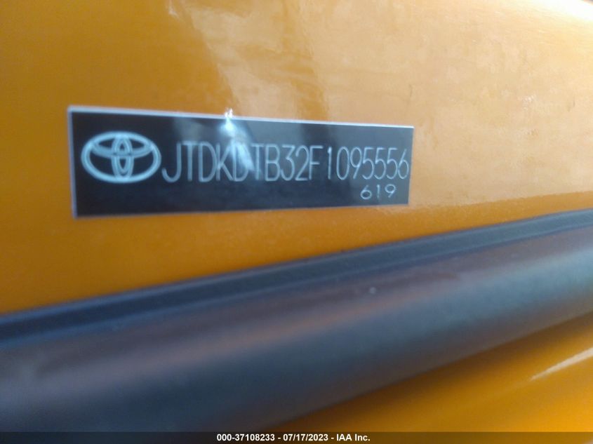 2015 TOYOTA PRIUS C ONE/TWO/THREE/FOUR - JTDKDTB32F1095556