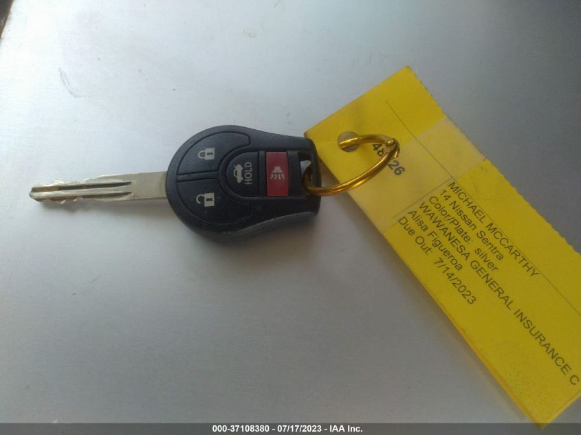 2014 NISSAN SENTRA SV - 3N1AB7AP7EY328311