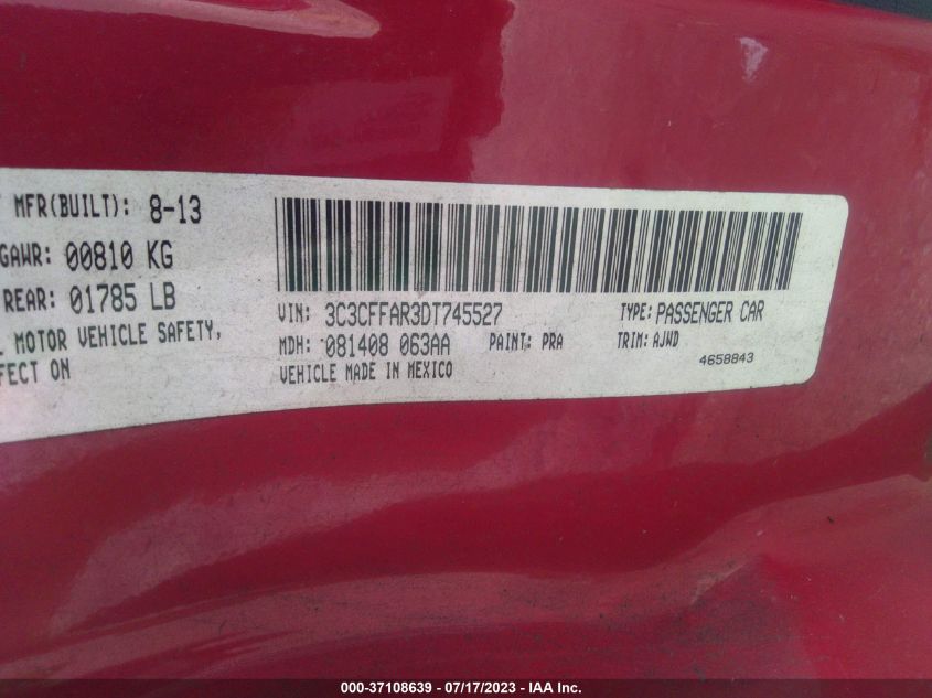 2013 FIAT 500 POP - 3C3CFFAR3DT745527