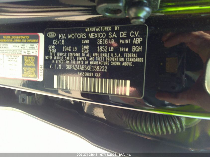 2019 KIA RIO S - 3KPA24AB5KE158222