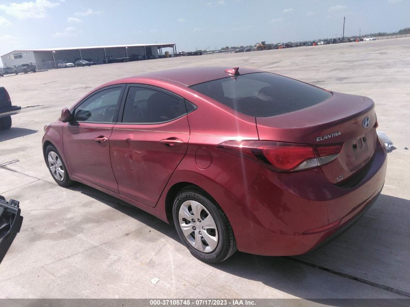 2016 HYUNDAI ELANTRA SE - 5NPDH4AE3GH759542