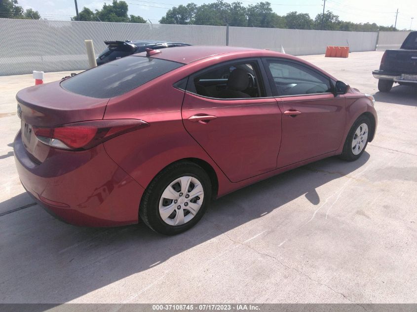 2016 HYUNDAI ELANTRA SE - 5NPDH4AE3GH759542