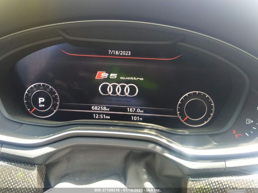 2018 AUDI S5 SPORTBACK PREMIUM PLUS - WAUB4CF55JA019122
