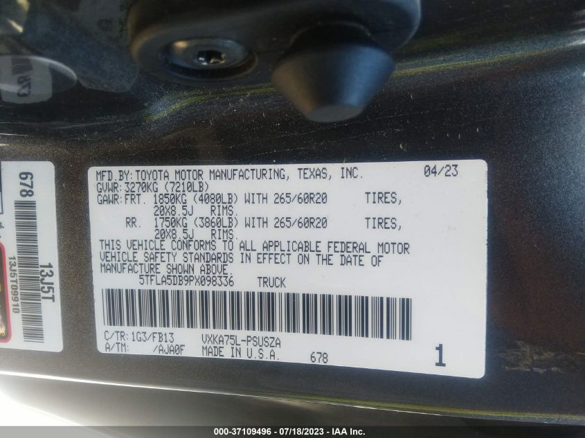 2023 TOYOTA TUNDRA 4WD SR5 - 5TFLA5DB9PX098336
