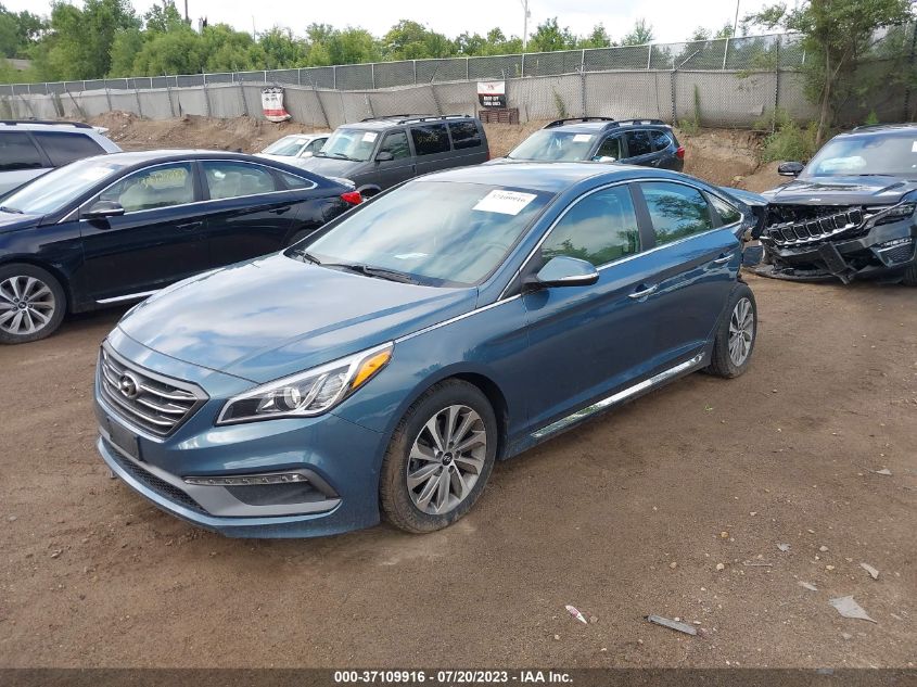 2015 HYUNDAI SONATA 2.4L SPORT - 5NPE34AF6FH041431