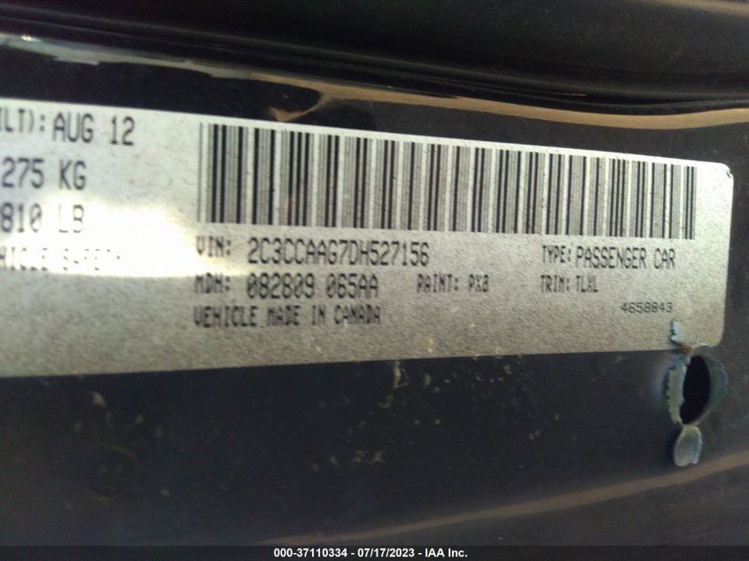 2013 CHRYSLER 300 - 2C3CCAAG7DH527156