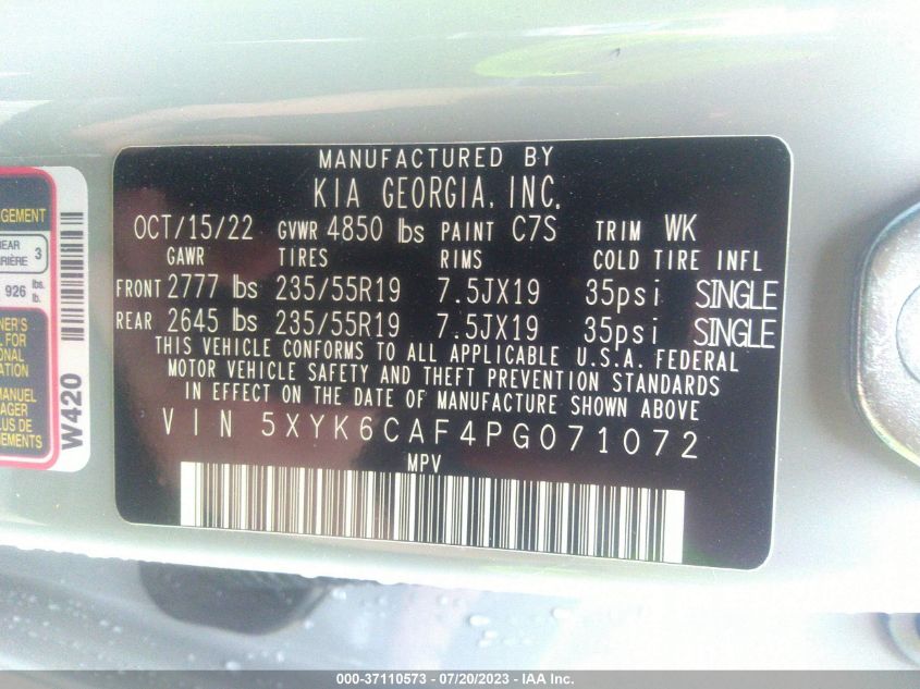 2023 KIA SPORTAGE X-LINE - 5XYK6CAF4PG071072