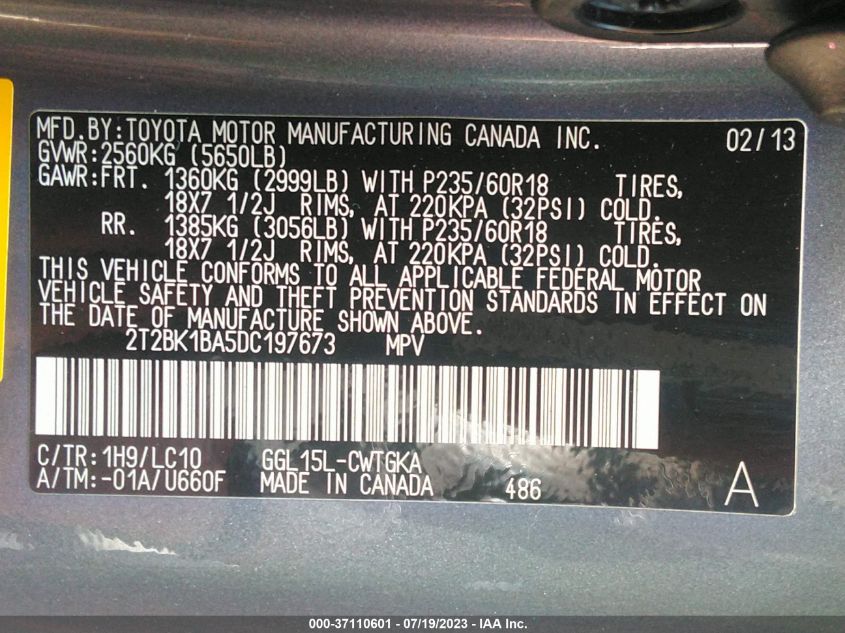 2013 LEXUS RX 350 - 2T2BK1BA5DC197673