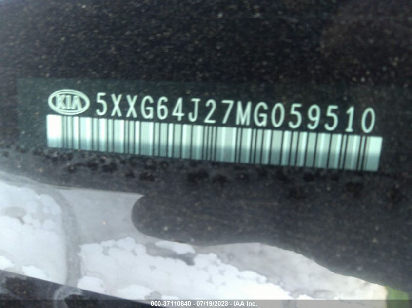 2021 KIA K5 GT LINE - 5XXG64J27MG059510