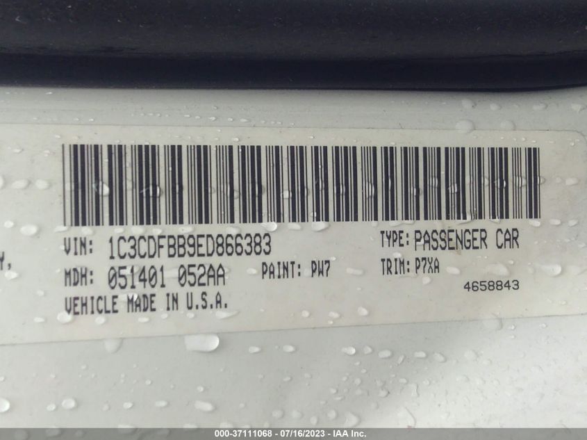 2014 DODGE DART SXT - 1C3CDFBB9ED866383
