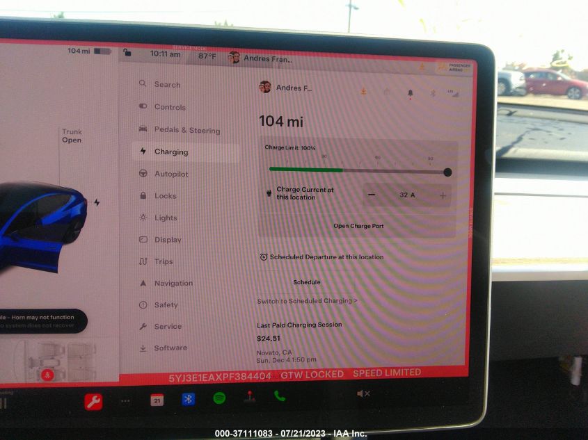 2023 TESLA MODEL 3 - 5YJ3E1EAXPF384404