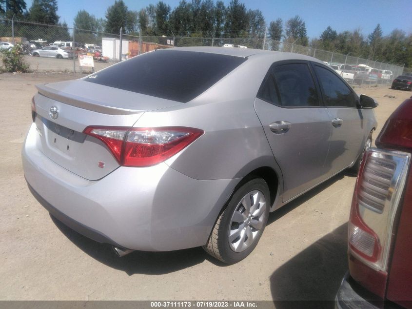 2014 TOYOTA COROLLA L/LE/S/S PLUS/LE PLUS - 5YFBURHE4EP126277