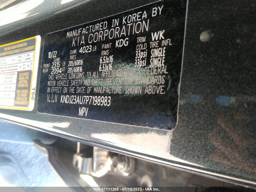 2023 KIA SOUL LX/S - KNDJ23AU7P7198983