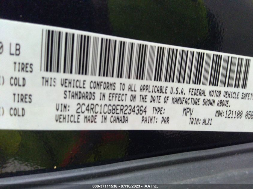 2014 CHRYSLER TOWN & COUNTRY TOURING-L - 2C4RC1CG8ER234364
