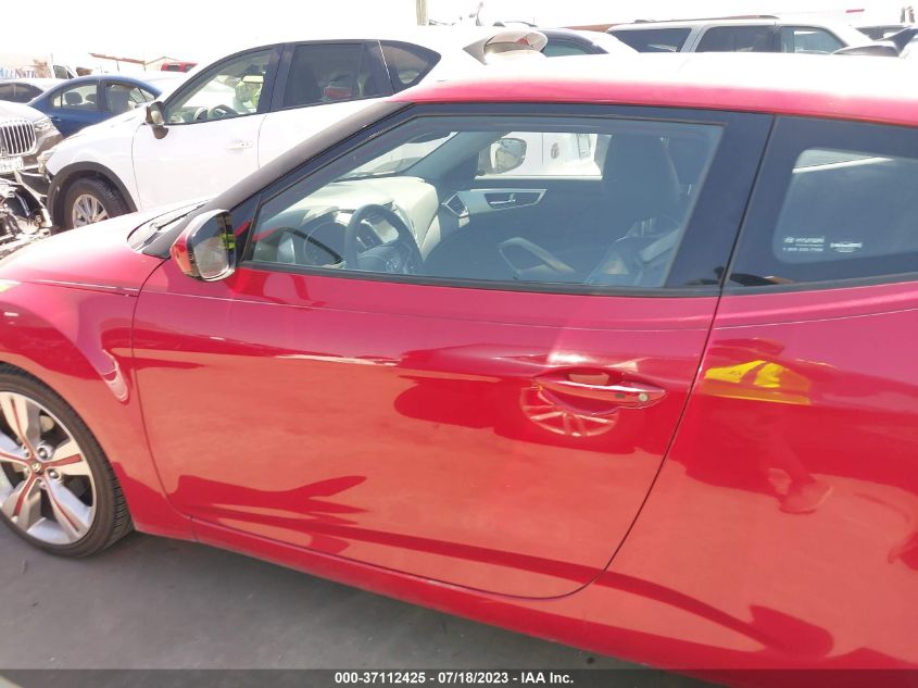 2013 HYUNDAI VELOSTER W/BLACK INT - KMHTC6AD9DU158307