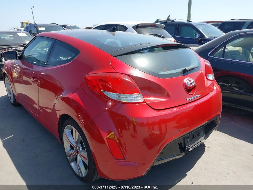 2013 HYUNDAI VELOSTER W/BLACK INT - KMHTC6AD9DU158307