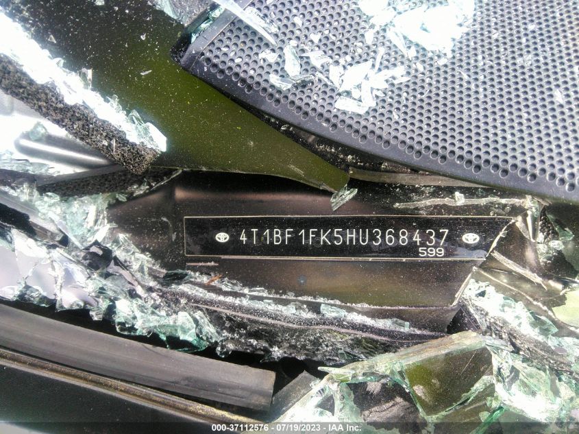 2017 TOYOTA CAMRY XLE/SE/LE/XSE - 4T1BF1FK5HU368437
