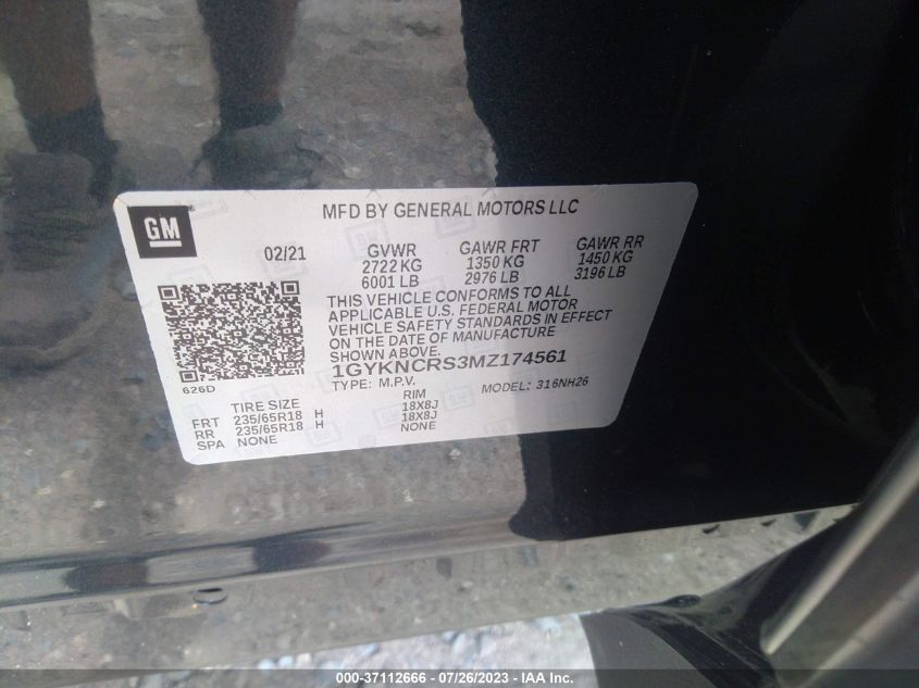 2021 CADILLAC XT5 FWD PREMIUM LUXURY - 1GYKNCRS3MZ174561