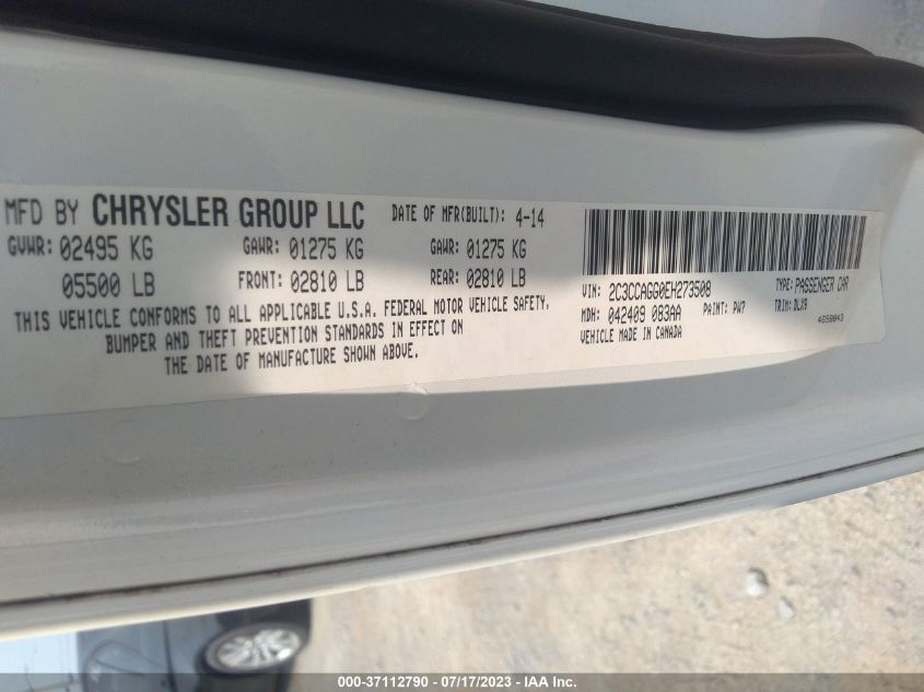 2014 CHRYSLER 300 300S - 2C3CCAGG0EH273508