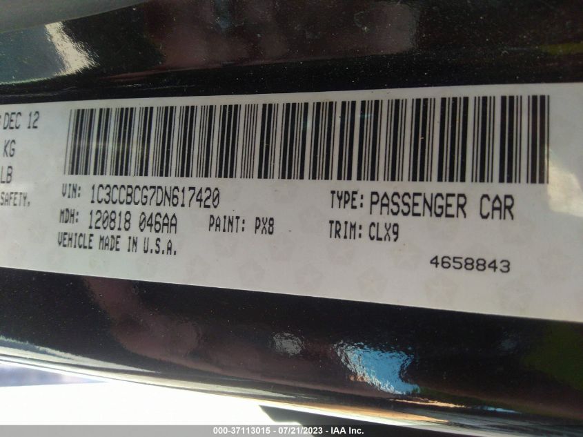 2013 CHRYSLER 200 LX - 1C3CCBAB5DN807957