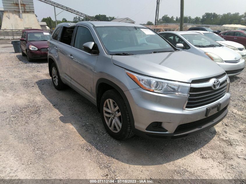 2016 TOYOTA HIGHLANDER LE - 5TDBKRFH5GS276427