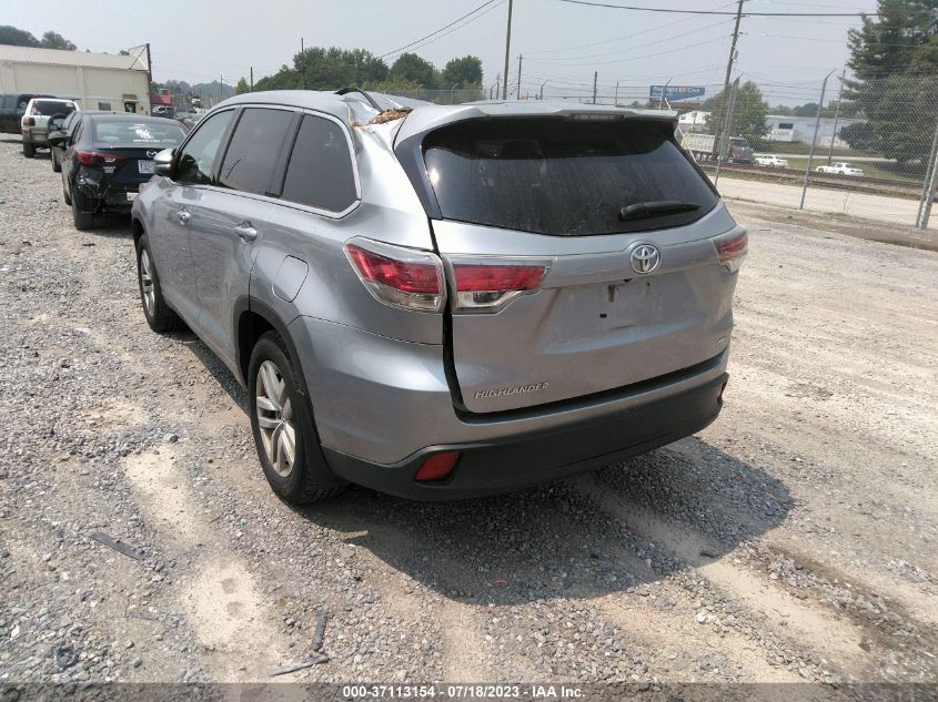 2016 TOYOTA HIGHLANDER LE - 5TDBKRFH5GS276427