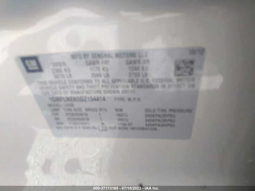 2013 CHEVROLET EQUINOX LT - 1GNFLNEK6DZ104414